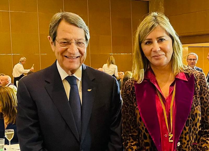 Η Ζέττα Μακρή με τον Πρόεδρο της Κυπριακής Δημοκρατίας κ. Νίκο Αναστασιάδη