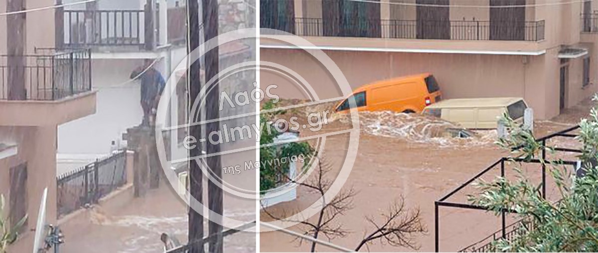 Πλημμύρισαν σπίτια και στην Αμαλιάπολη – Βίντεο-φωτο – Κατεστραμμένα αυτοκίνητα που παρέσυρε το ορμητικό νερό