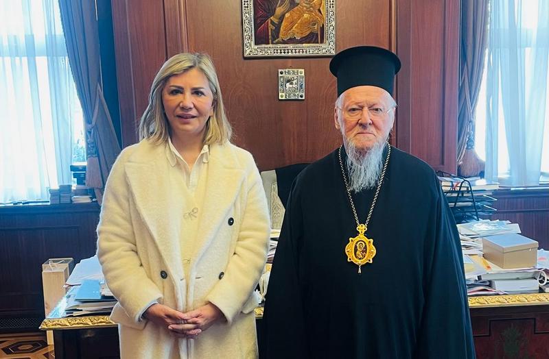 Επίσκεψη Ζ. Μακρή στον Οικουμενικό Πατριάρχη στο Φανάρι