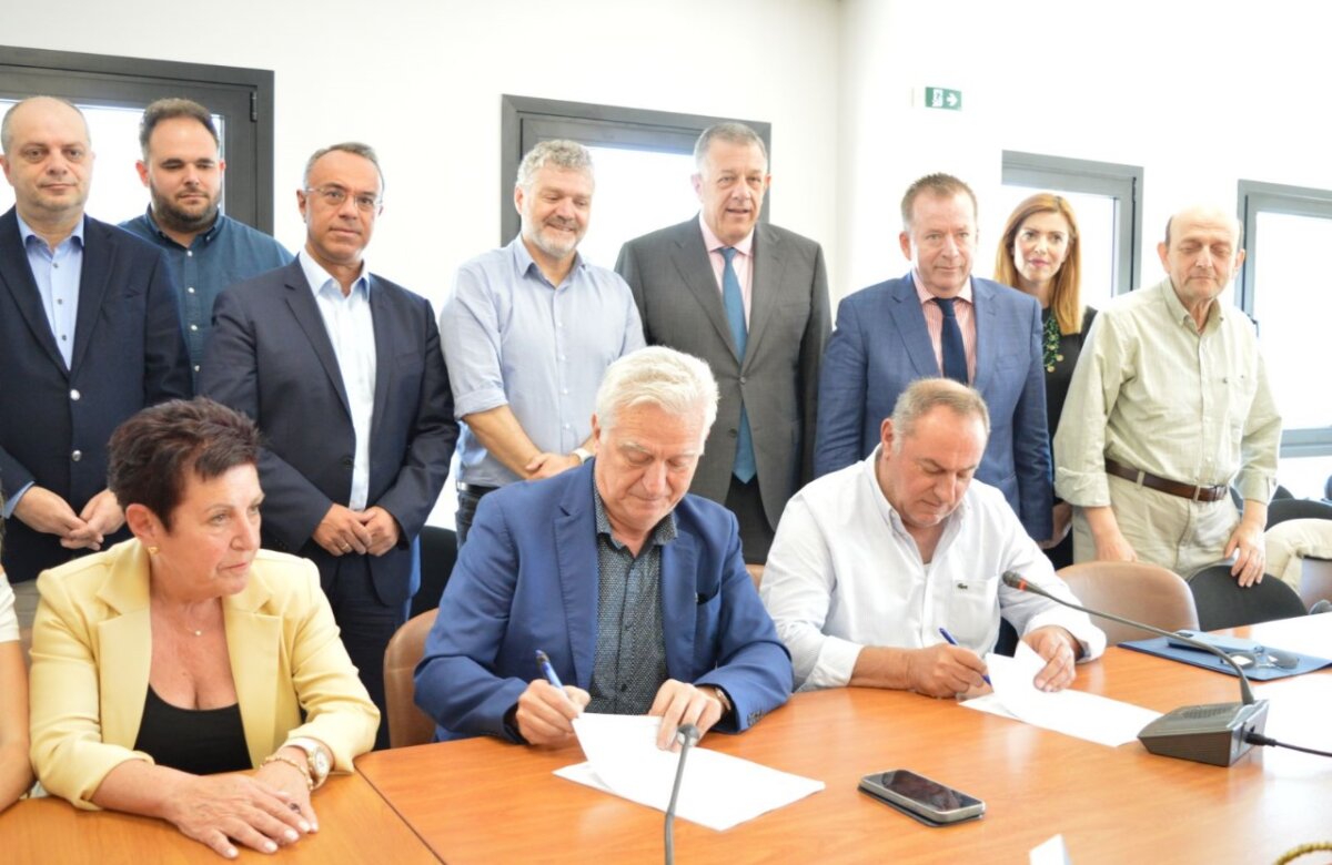 Υπογραφή σύμβασης 19,1 εκατ. ευρώ για την κατασκευή του φράγματος Αγιόκαμπου του Νομού Λάρισας