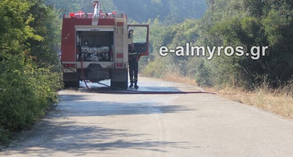 Φλόγες σε φορτηγό στην Εθνική οδό