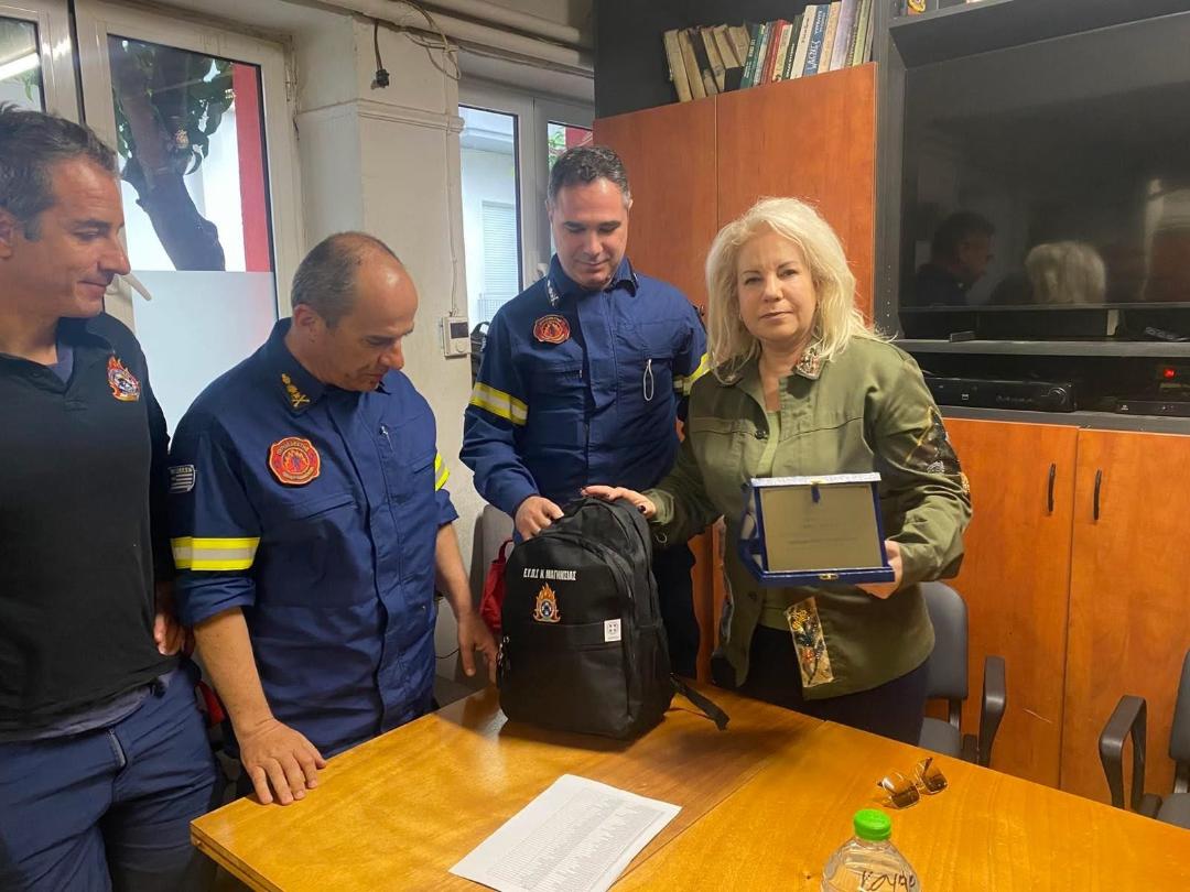 Επίσκεψη Παπαδημητρίου στην Πυροσβεστική και δωρεά επιχειρησιακού εξοπλισμού