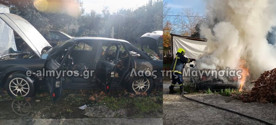 Κάηκε αυτοκίνητο σε οικόπεδο του Πλατάνου – Από …κλαρούδια η φωτιά