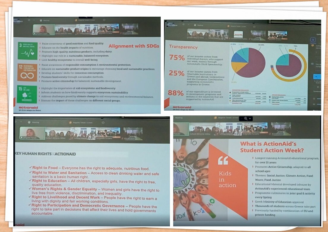 2o Γυμνάσιο: Τηλεδιάσκεψη της ομάδας Erasmus με εκπρόσωπο της ActionAid Hellas