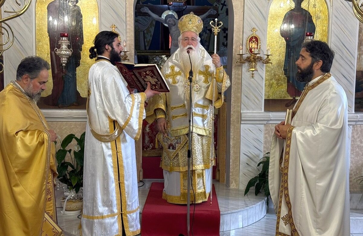 Στον Πτελεό λειτούργησε την Κυριακή ο Σεβ. Μητροπολίτης κ. Ιγνάτιος