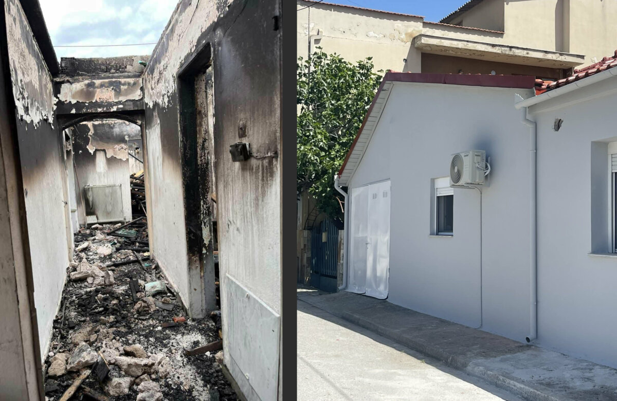 Ολοκληρώθηκαν οι αποκαταστάσεις του σπιτιού του πυρόπληκτου συνδημότη μας από τον Δήμο Αλμυρού
