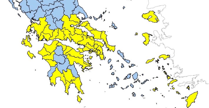 Πολιτική Προστασία Περιφέρειας: Κατηγορία Κινδύνου 3 για την περιοχή Αλμυρού