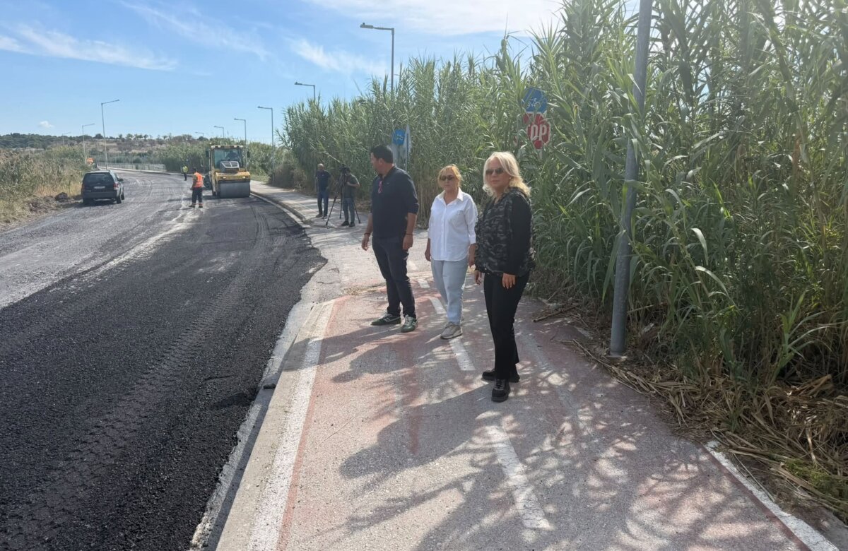 Αυτοψία Άννας Μαρίας Παπαδημητρίου σε έργα συντήρησης του οδικού δικτύου στον Δήμου Αλμυρού